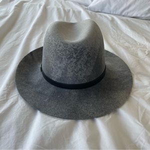 Rag & Bone Grey marbled fedora hat